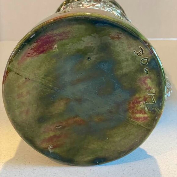 VTG 1975 Large Brutalist Art Pottery Virgo Tankard Stein Vase Signed & Dated - Picture 11 of 14